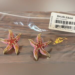 BaubleBar Pink and Orange Starfish Hair Clips